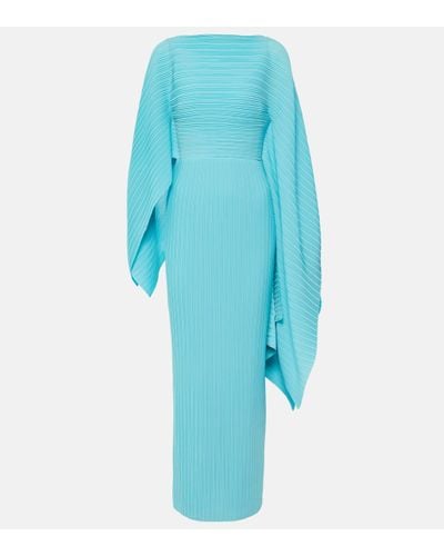 Solace London Adami Chiffon Maxi Dress - Blue