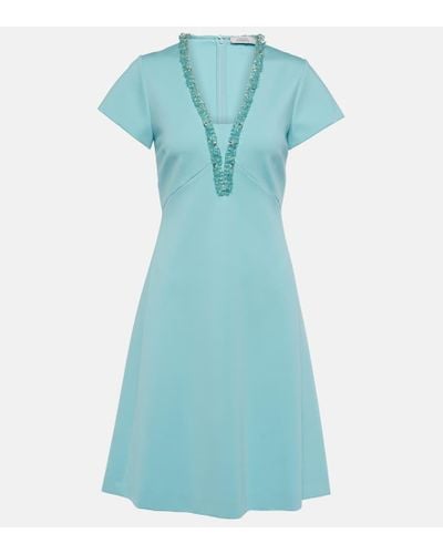Dorothee Schumacher Emotional Essence Embellished Minidress - Blue