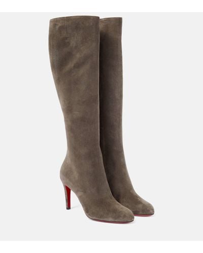 Christian Louboutin Pumppie Knee High Boot - Brown