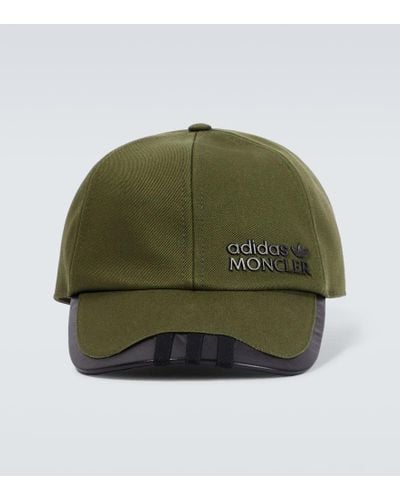 Moncler Genius X Adidas gorra de lona de algodon - Verde