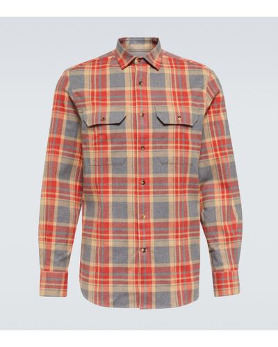 Brunello Cucinelli Checked Cotton Flannel Shirt - Multicolor