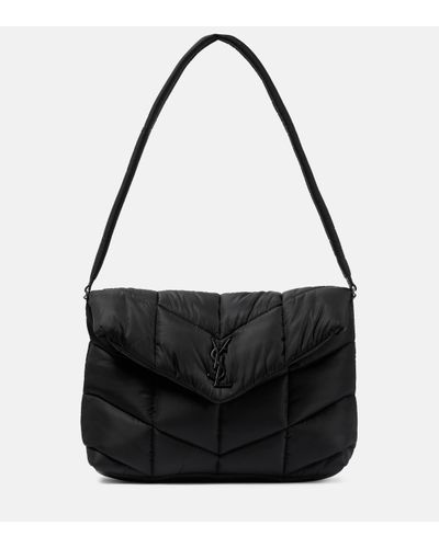 Saint Laurent Puffer Medium Quilted Shoulder Bag - Black