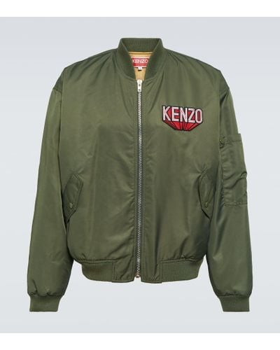 KENZO Logo Bomber Jacket - Green