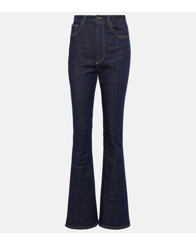 Alaïa High-Rise Flared Jeans - Blau