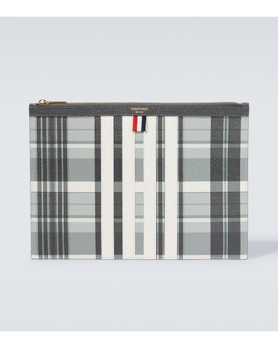 Thom Browne Aktentasche 4-Bar aus Leder - Mettallic