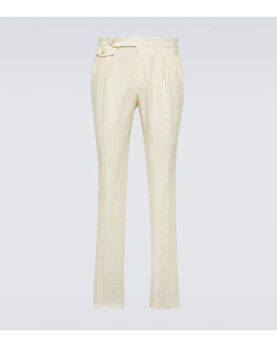 Polo Ralph Lauren Linen Straight Pants - Natural