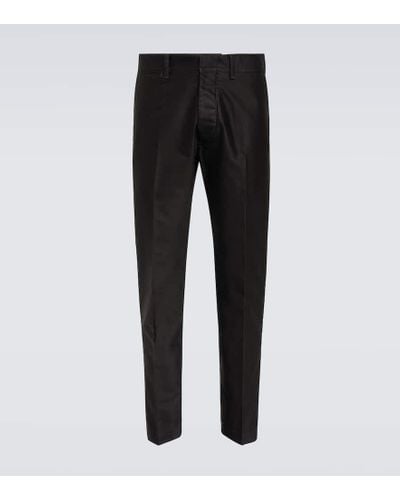 Tom Ford Pantalones chinos de algodon - Negro