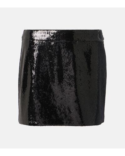 Dolce & Gabbana Mini-jupe a sequins - Noir