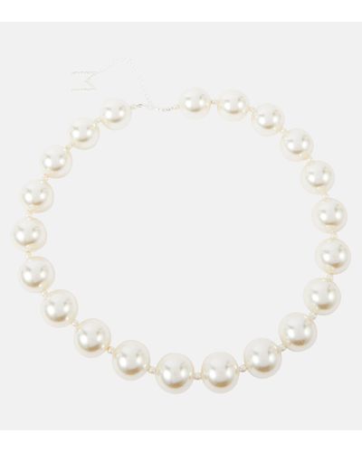 Magda Butrym Faux Pearl Necklace - Natural