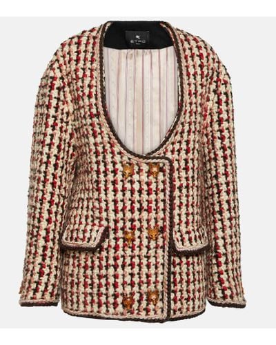 Etro Oversized Wool-blend Boucle Jacket - Multicolor