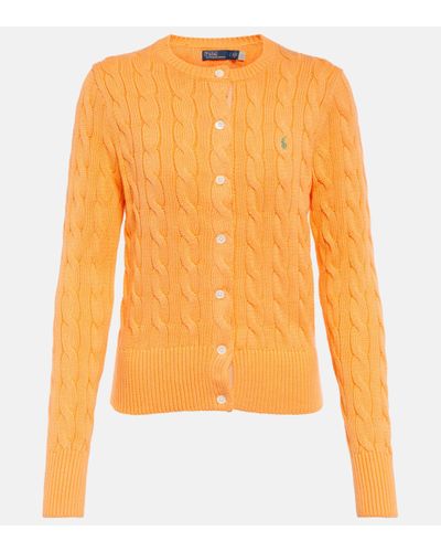 Polo Ralph Lauren Cable-knit Cotton Cardigan - Orange