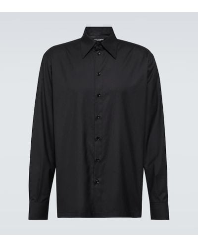 Dolce & Gabbana Silk-wool Blend Shirt - Black