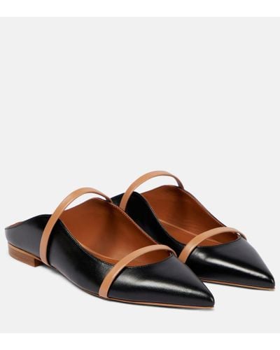 Malone Souliers Maureen Leather Slippers - Brown