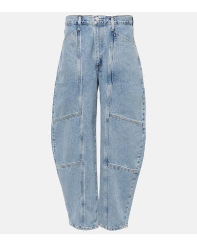 Agolde High-Rise Barrel Jeans Mara - Blau