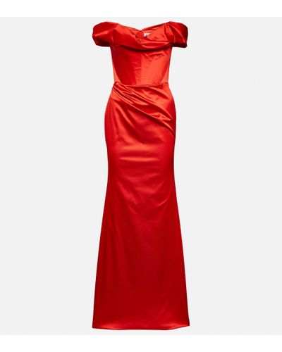 Vivienne Westwood Vestido de fiesta en saten drapeado - Rojo