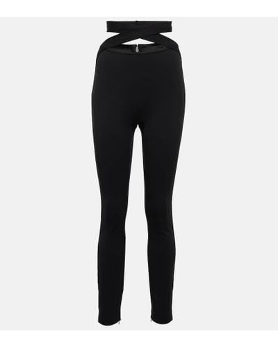 Dolce & Gabbana High-rise Cutout Skinny Pants - Black