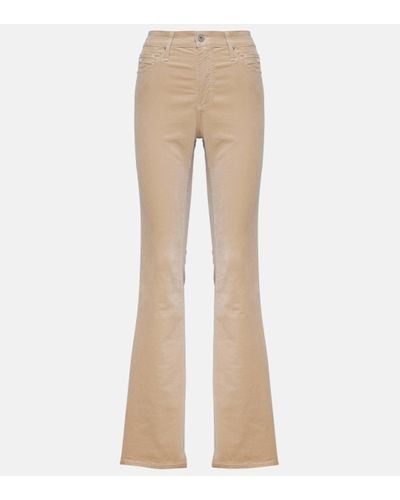 AG Jeans Pantalon evase Farrah en velours - Neutre