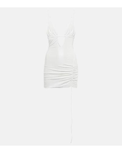 Nensi Dojaka Cutout Ruched Minidress - White