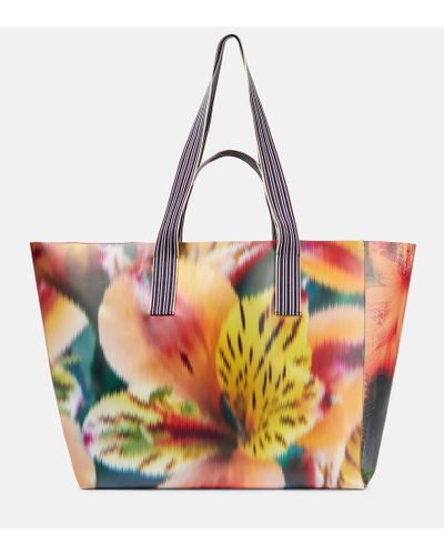 Dries Van Noten Floral Pvc Tote Bag - Multicolor