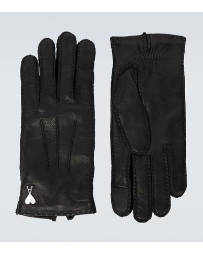 Ami Paris Handschuhe aus Leder - Schwarz