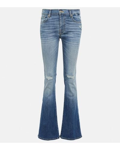 7 For All Mankind Jeans Bootcut Tailorless a vita media - Blu