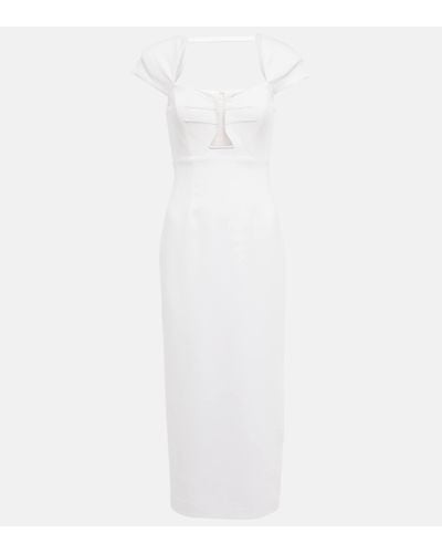 Roland Mouret Cap Sleeve Midi Dress - White