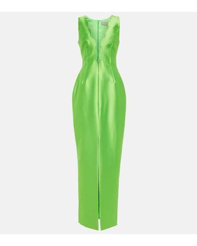 Rasario Vestido de fiesta en saten - Verde