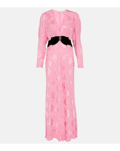 RIXO London Bambi Floral Embellished Maxi Dress - Pink