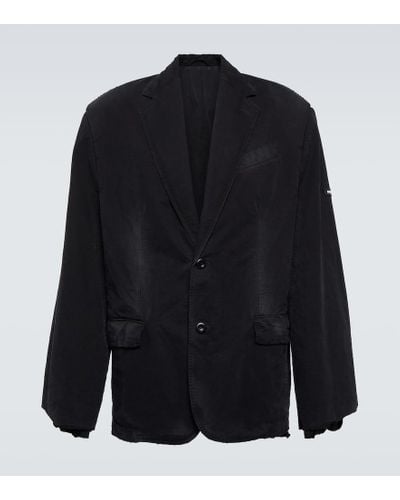 Balenciaga Blazer oversized de algodon - Negro