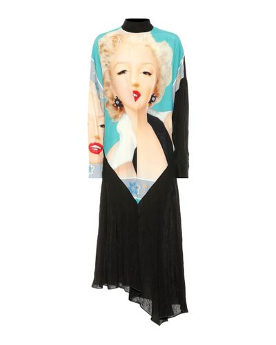 Loewe Marilyn Monroe Print Midi Dress - Black