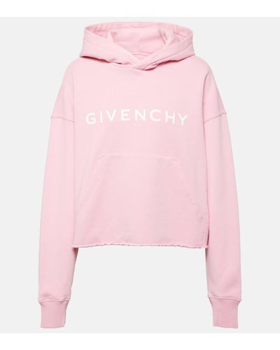 Givenchy Sweat-shirt a capuche Archetype en coton a logo - Rose