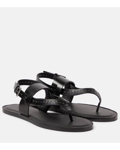 Max Mara Sandales en cuir - Noir