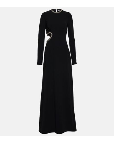 Stella McCartney Rhinestone-detailed Cut-out Gown - Black
