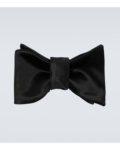 Brunello Cucinelli Cotton And Silk Bow Tie - Black