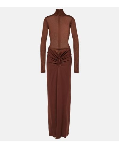 Christopher Esber Fusion Gathered Maxi Dress