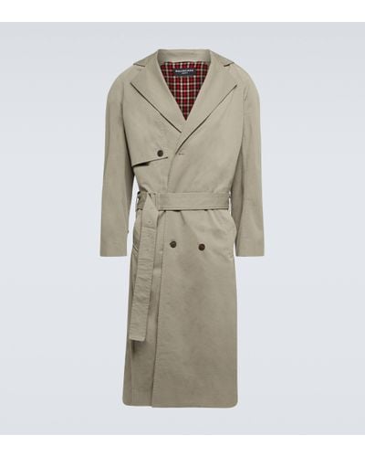 Balenciaga Trench-coat oversize en coton melange - Neutre