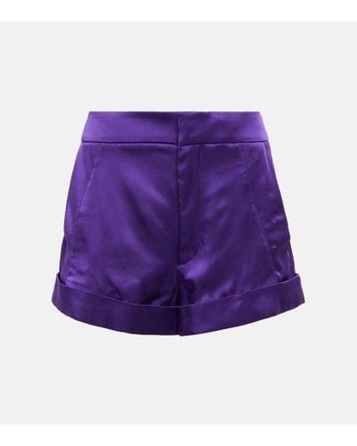 Tom Ford Satin Shorts - Purple