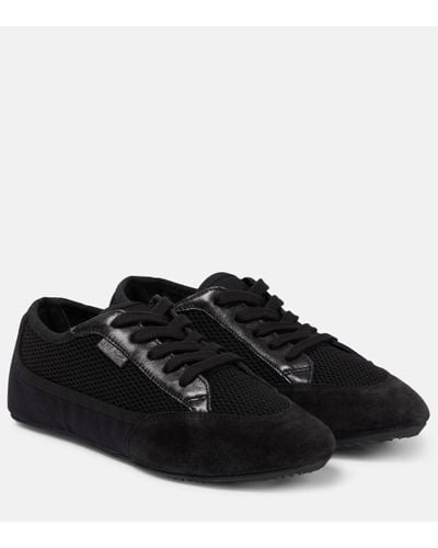 The Row Owen City Leather-trimmed Trainers - Black