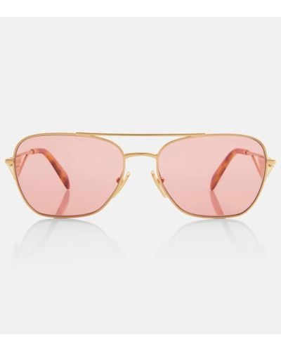 Prada Eckige Sonnenbrille - Pink