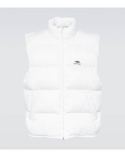 Balenciaga Wattierte Skiweste 3B Sports Icon - Weiß