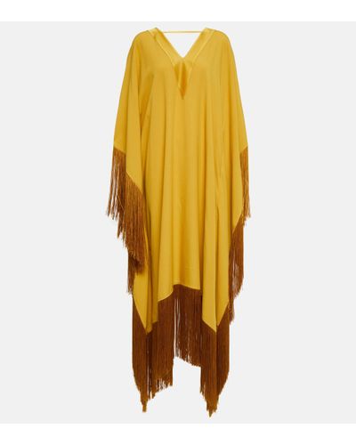 ‎Taller Marmo Cafetan Fringed California en crepe - Jaune