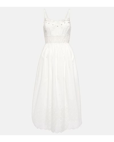 Ulla Johnson Cowrie Broderie Anglaise Cotton Midi Dress - White