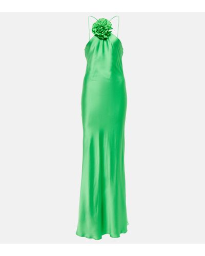 Rodarte Rosette Silk Gown - Green