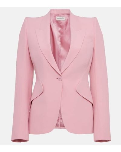 Alexander McQueen Single-breasted Blazer - Pink