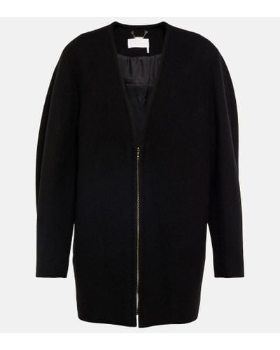 Chloé Mantel aus einem Wollgemisch - Schwarz