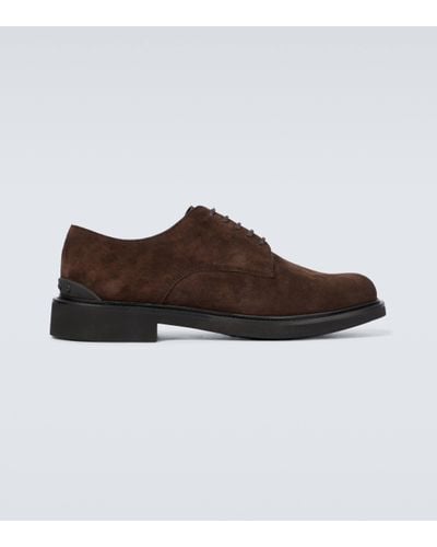 Tod's Suede Derby Shoes - Brown