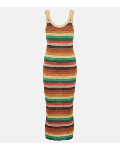 Valentino Lurex® Striped Midi Dress - Multicolor