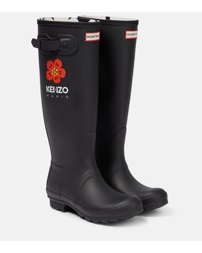 KENZO X Hunter - Stivali Boke Flower - Nero