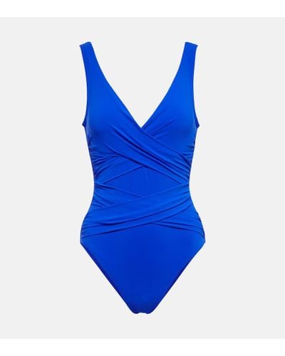Karla Colletto Smart Ruched Swimsuit - Blue
