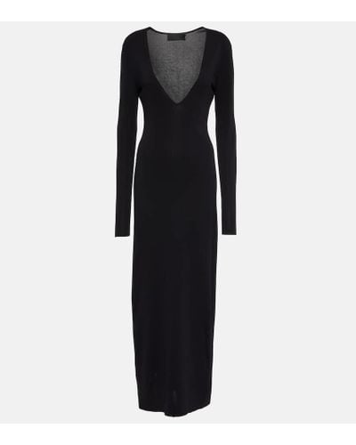 Nili Lotan Iffet Knitted Maxi Dress - Black
